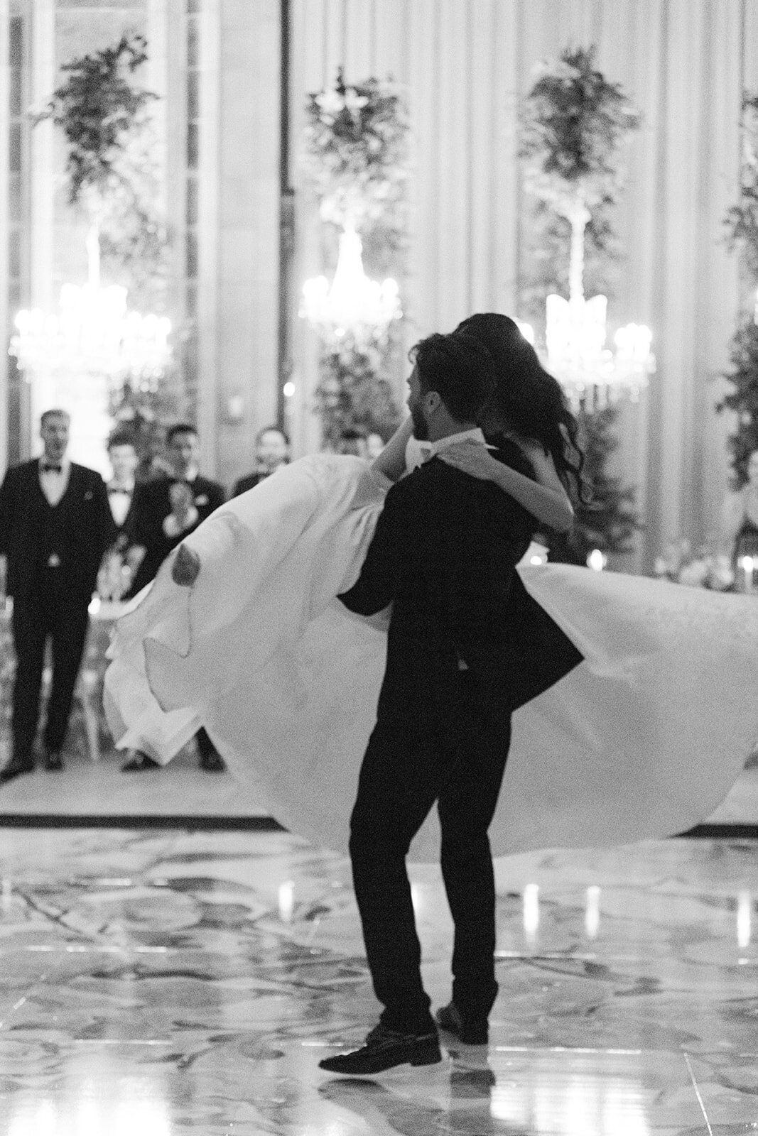 Romantic wedding reception at The Pennsylvanian, iconic Pittsburgh wedding venue