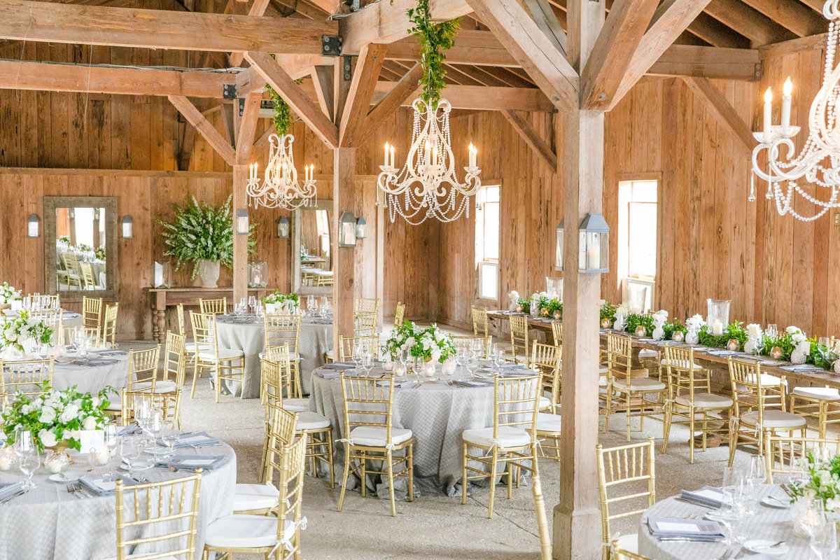 reception space at boone hall plantation wedding