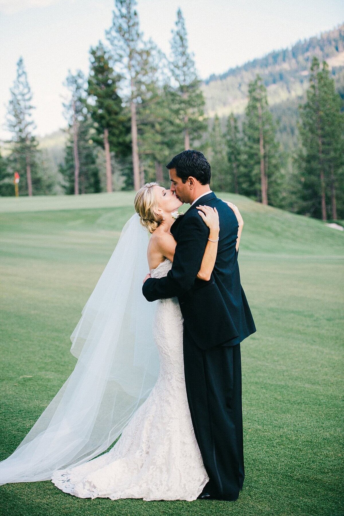couple at Martis Camp golf course