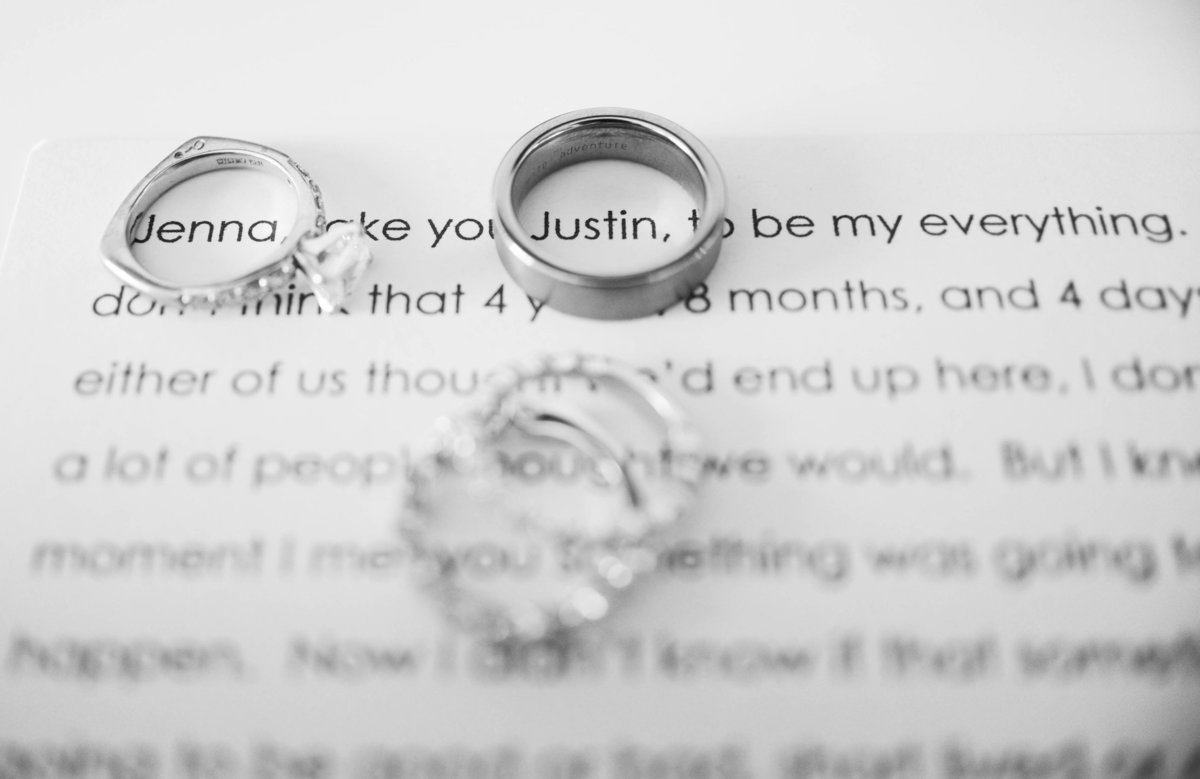 wedding rings with vows