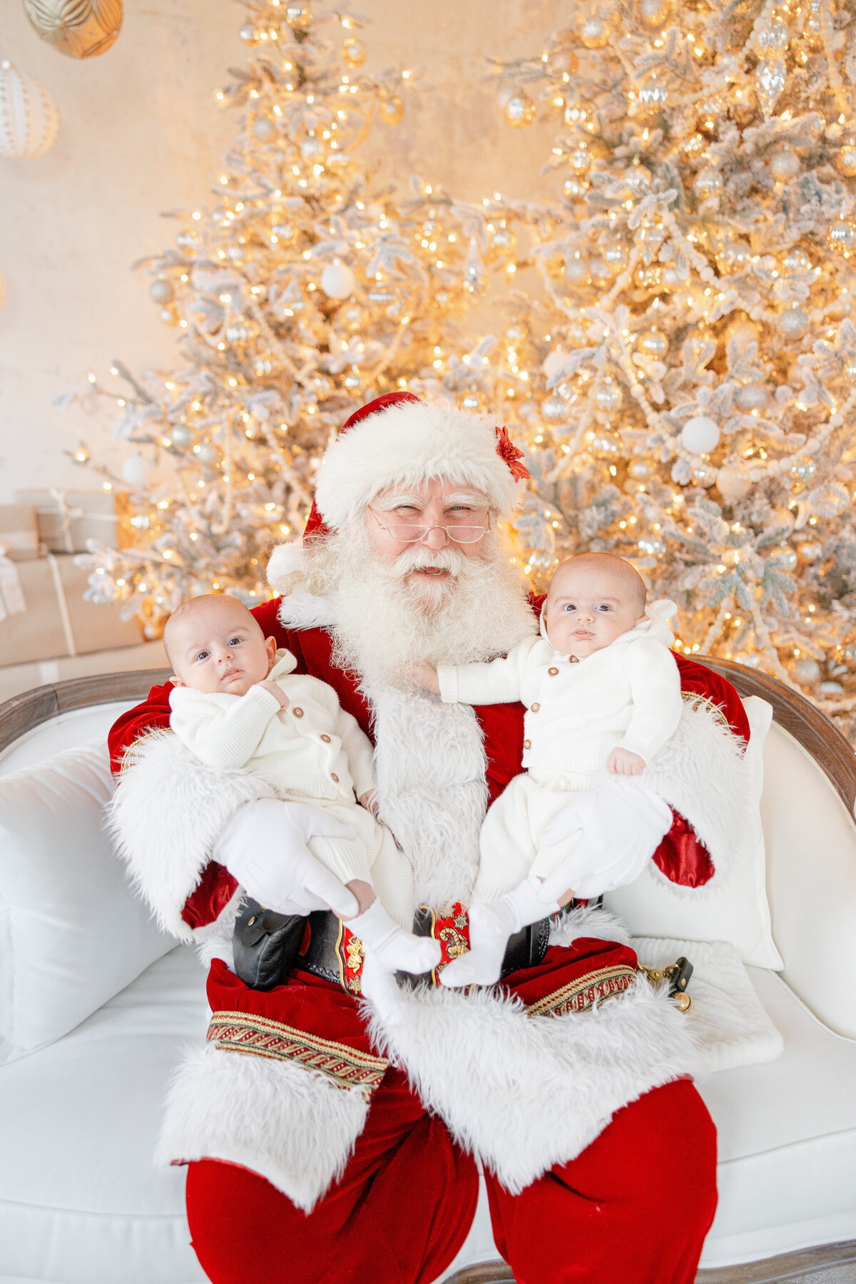 santa claus with twins