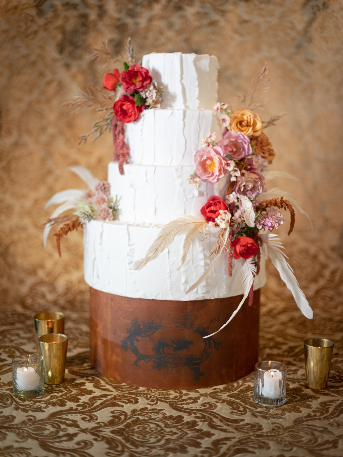 Western Chic Wedding Cake