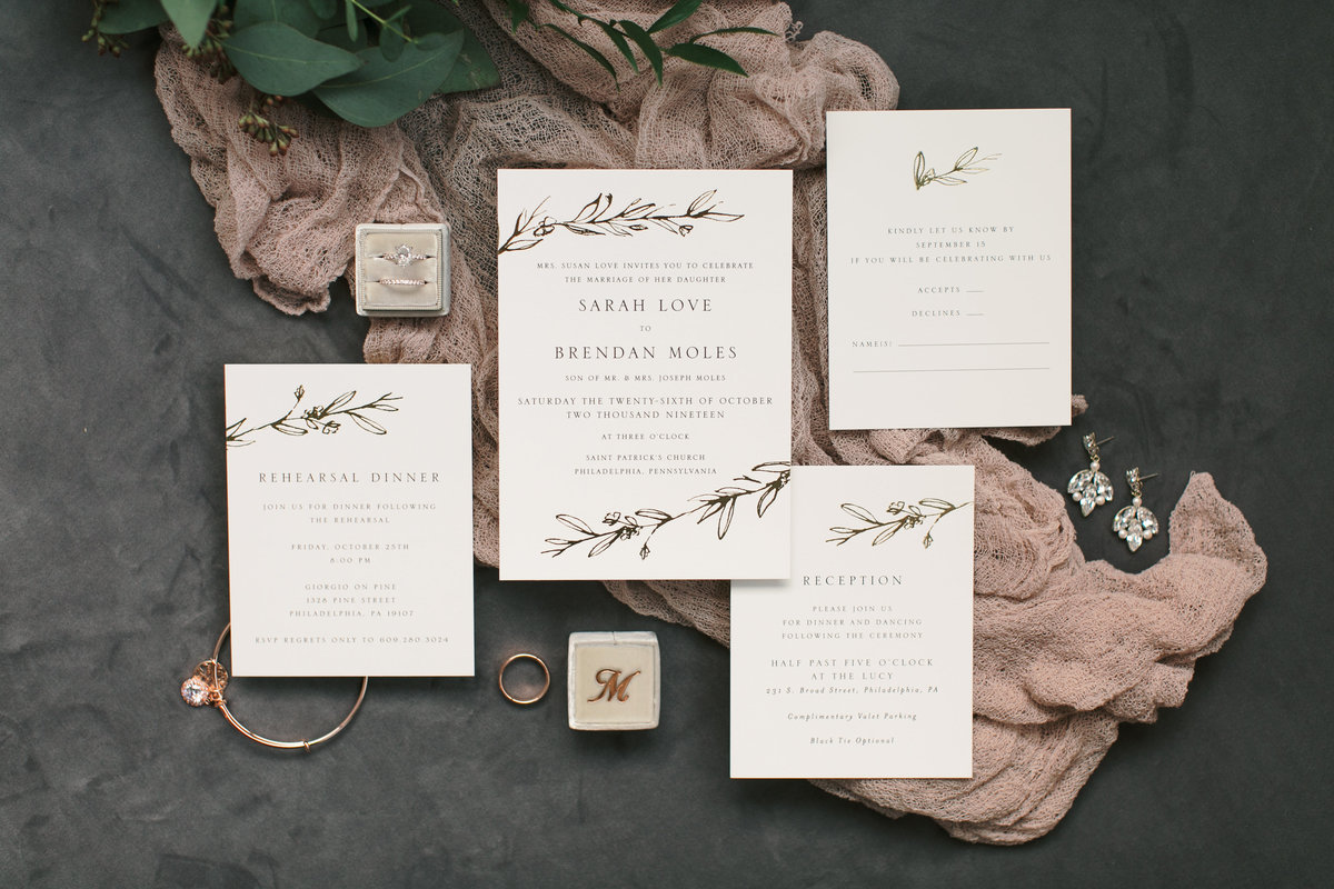 simple and minimalistic wedding invitations