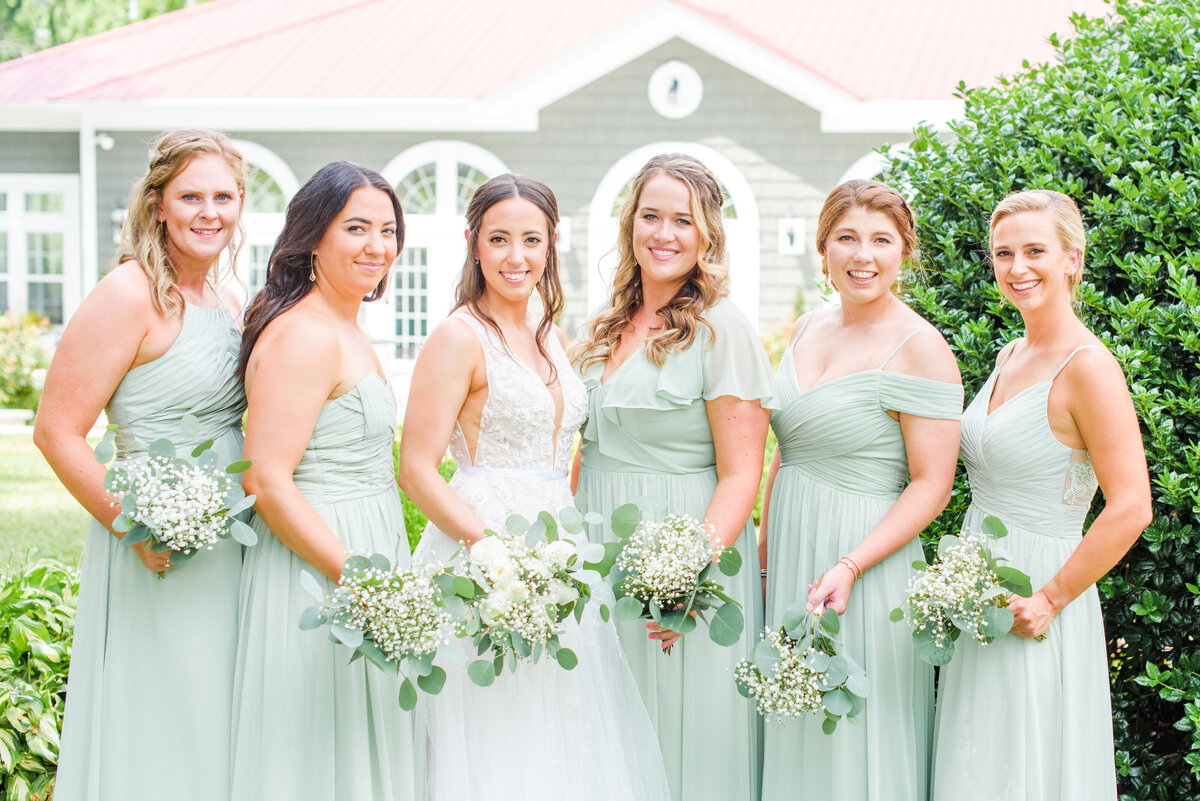 Sage green, gold, and cream summer wedding at Stone Manor Country Club Wedding Photographer