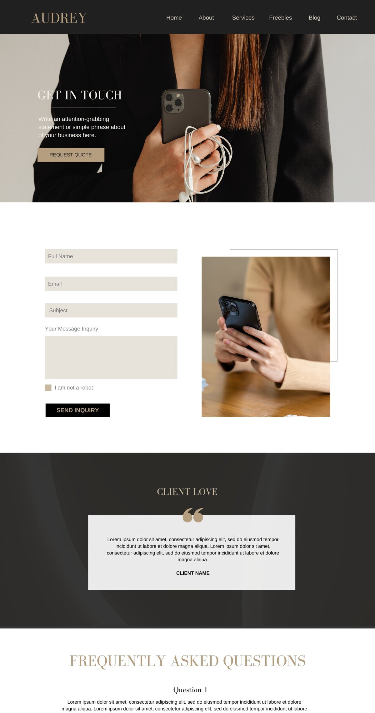 Audrey-website-contact-page-preview