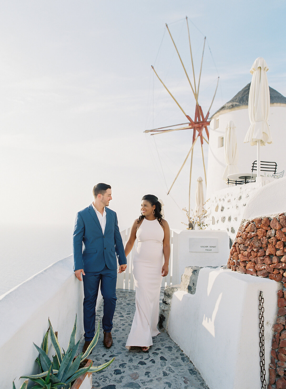 Vicki Grafton Photography Santorini Greece Pre Wedding Session Engagement Elopement Photos Fine Art Film 4
