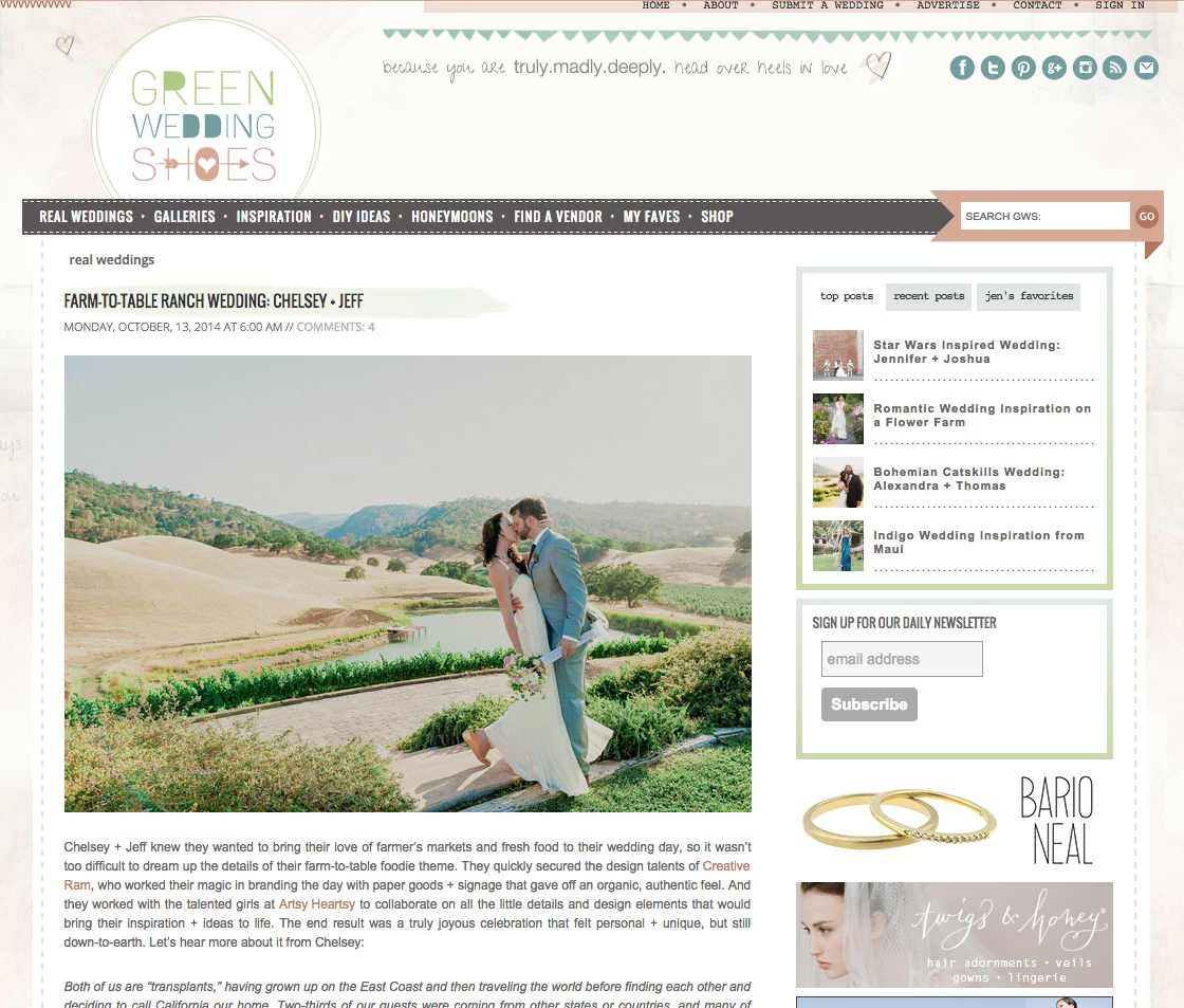 Green Wedding Shoes Farm to table Ranch Wedding - Weddings by Milou & Olin