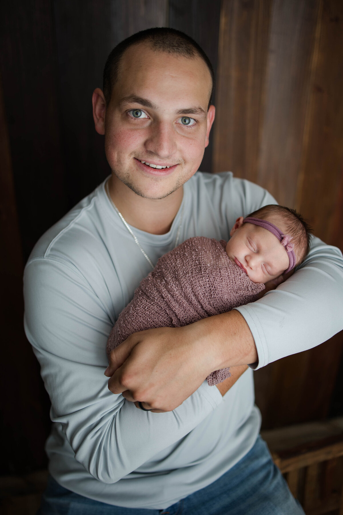Newborn Baby Girl with Daddy
