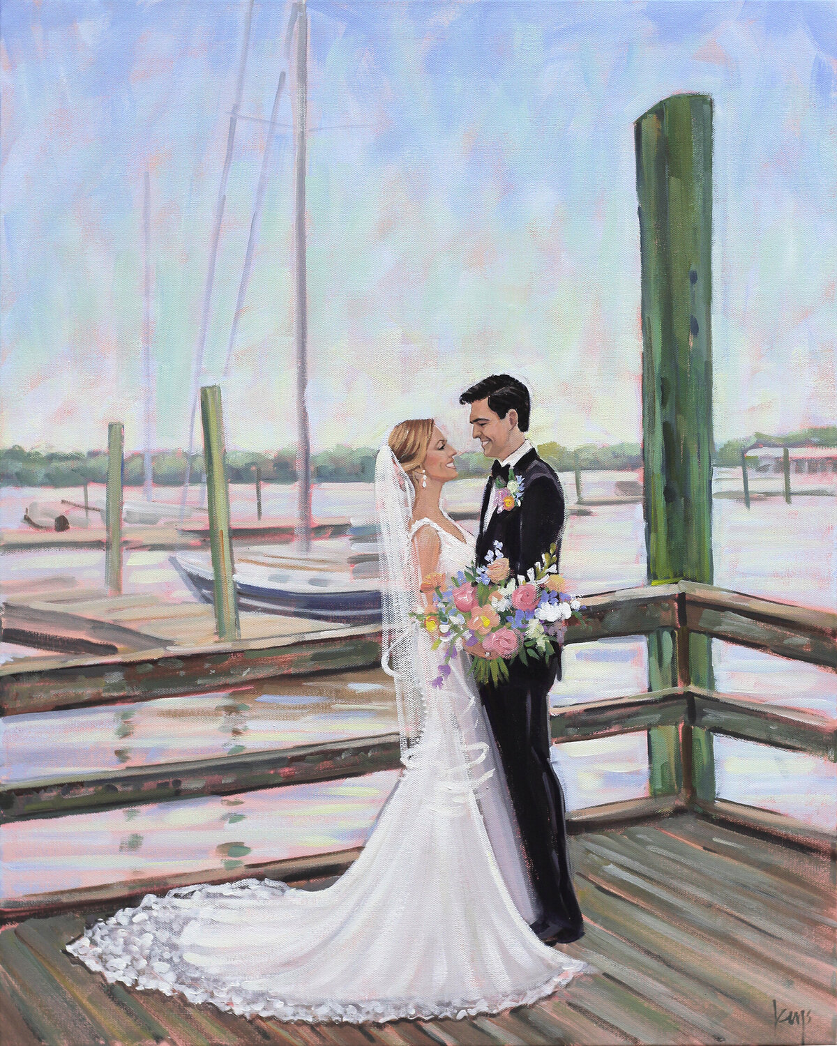Whitney and Randall, Wedding Painting, Ben Keys