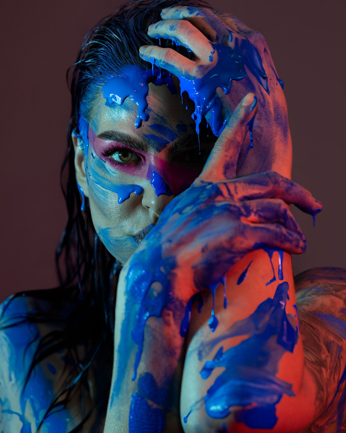 wet paint beauty shoot