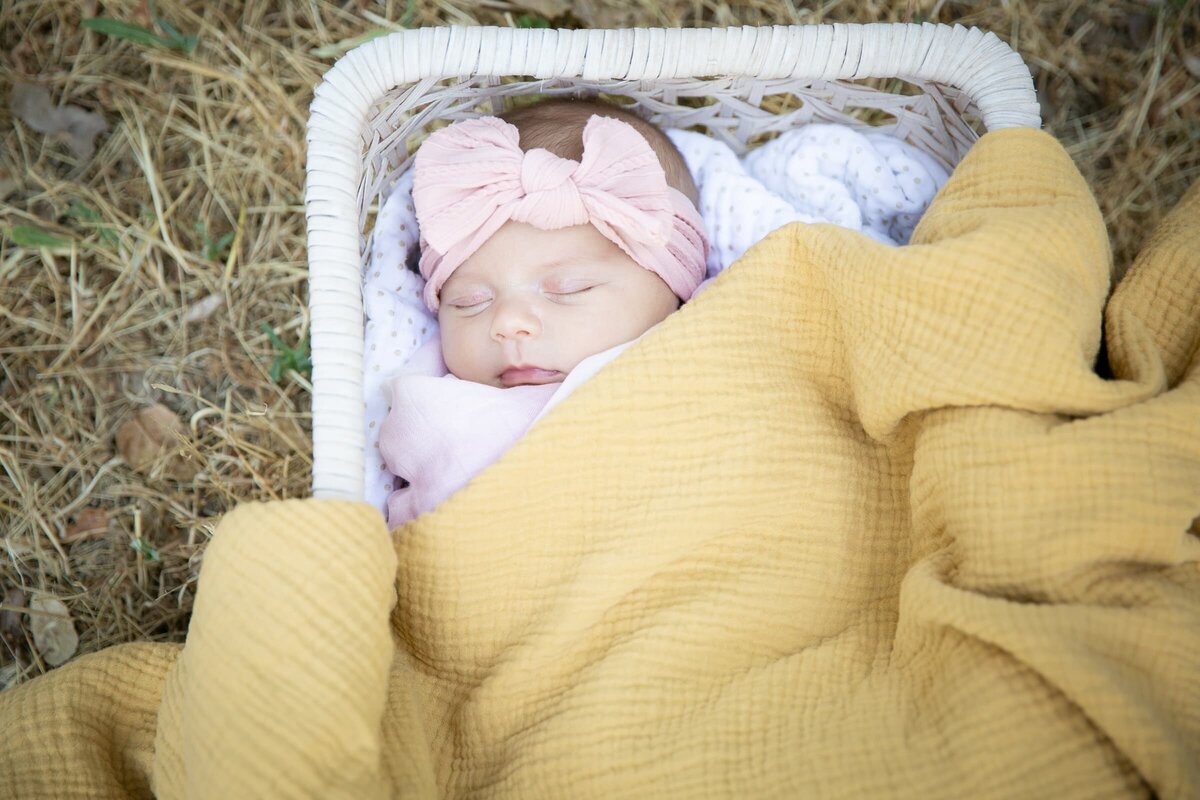 Raleigh baby photography. Portrait of a sleeping baby girl.