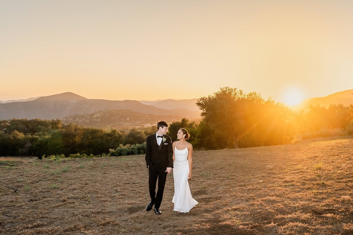 Sunset at Condor's Nest Ranch Wedding Venue