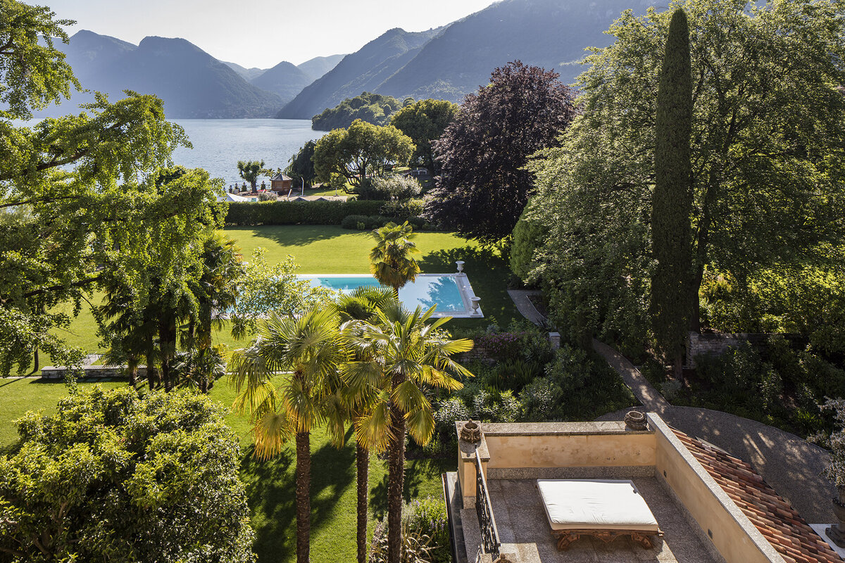 Villa Balbiano luxury property Lake Como Italy panoramic view Master suite terrace best service breakfast area exclusive clients marble swimming pool party space