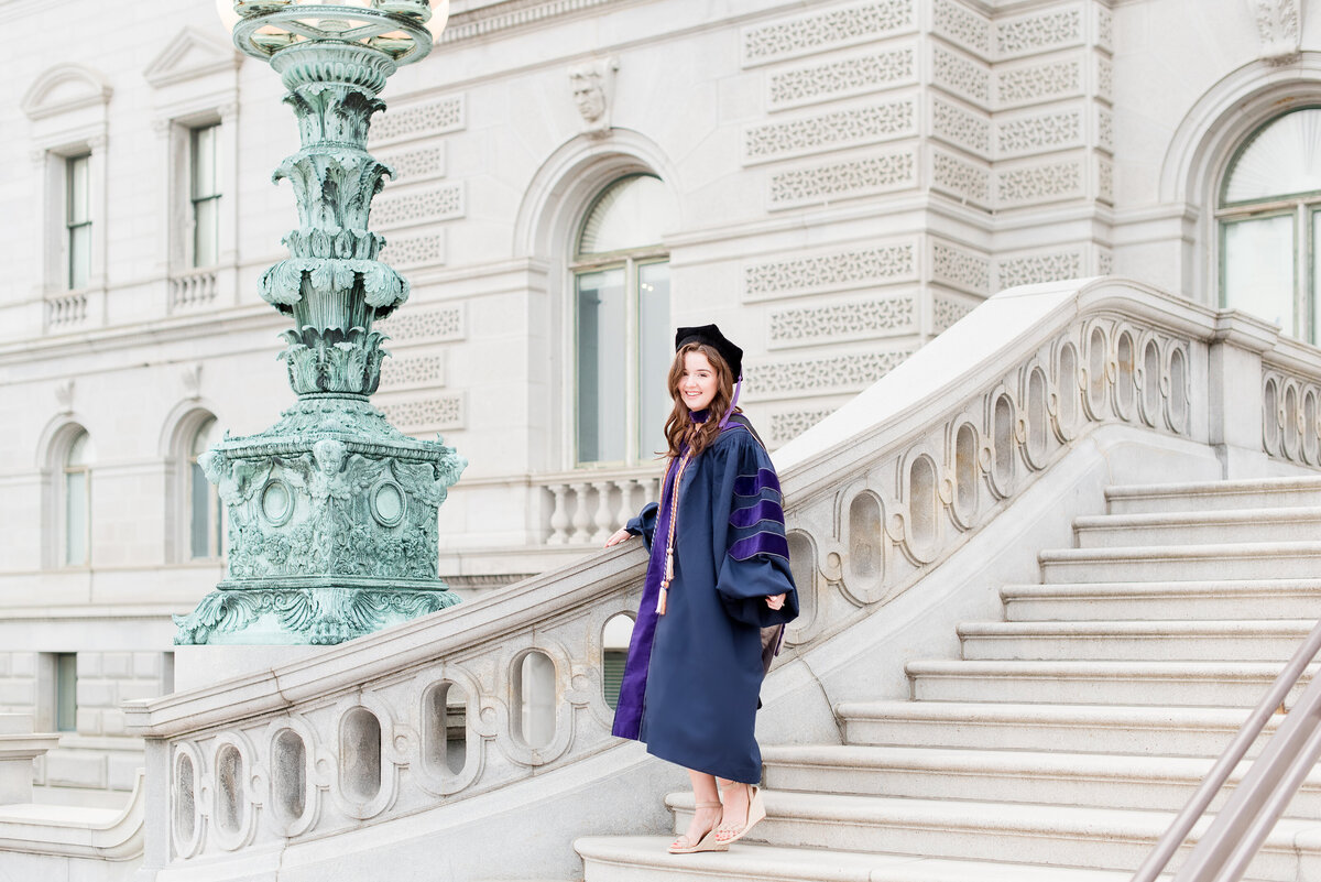 jd grad walking on marble steps library of congress