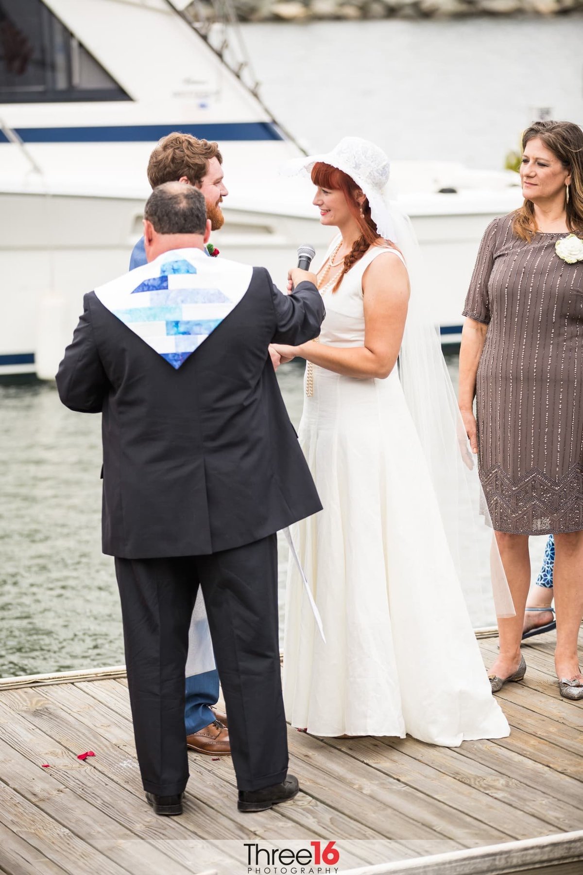 Wedding Ceremony on the dock at the Dana Point Yacht Club