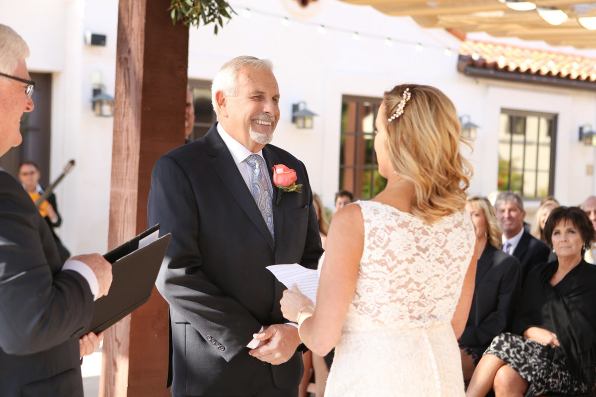 Deneffe studios wedding photography, northern california wedding, bride and groom during ceremony