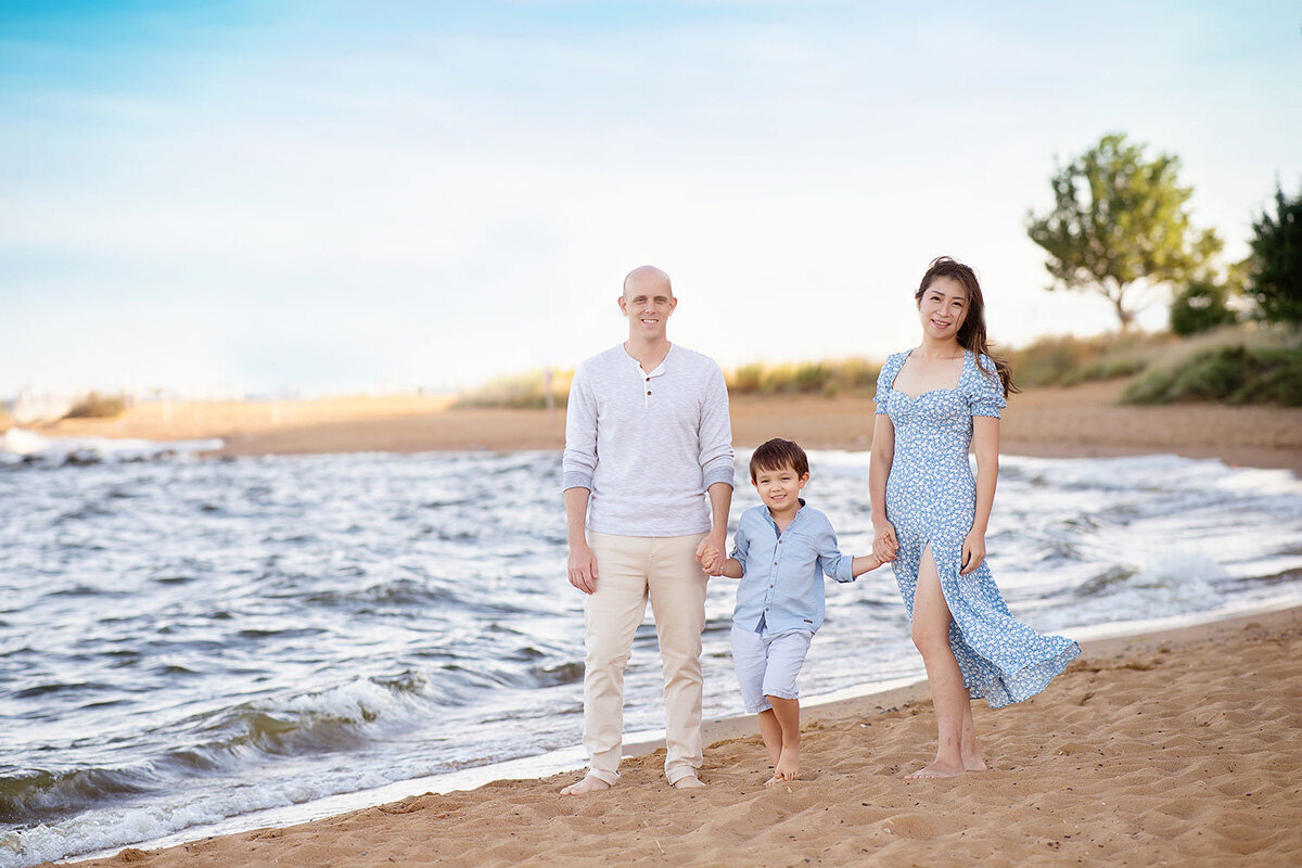 Family session located at the beach