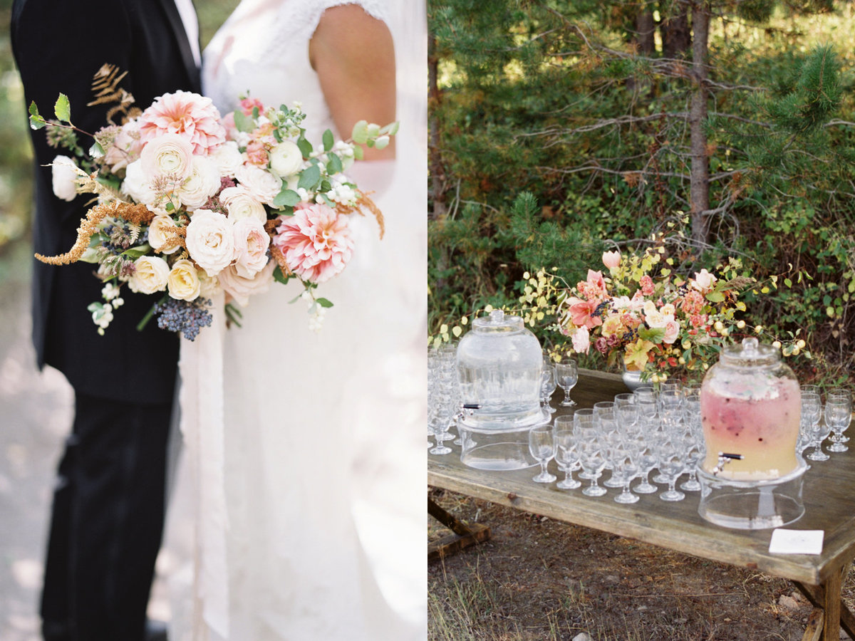 bouquet-welcome beverages- wedding