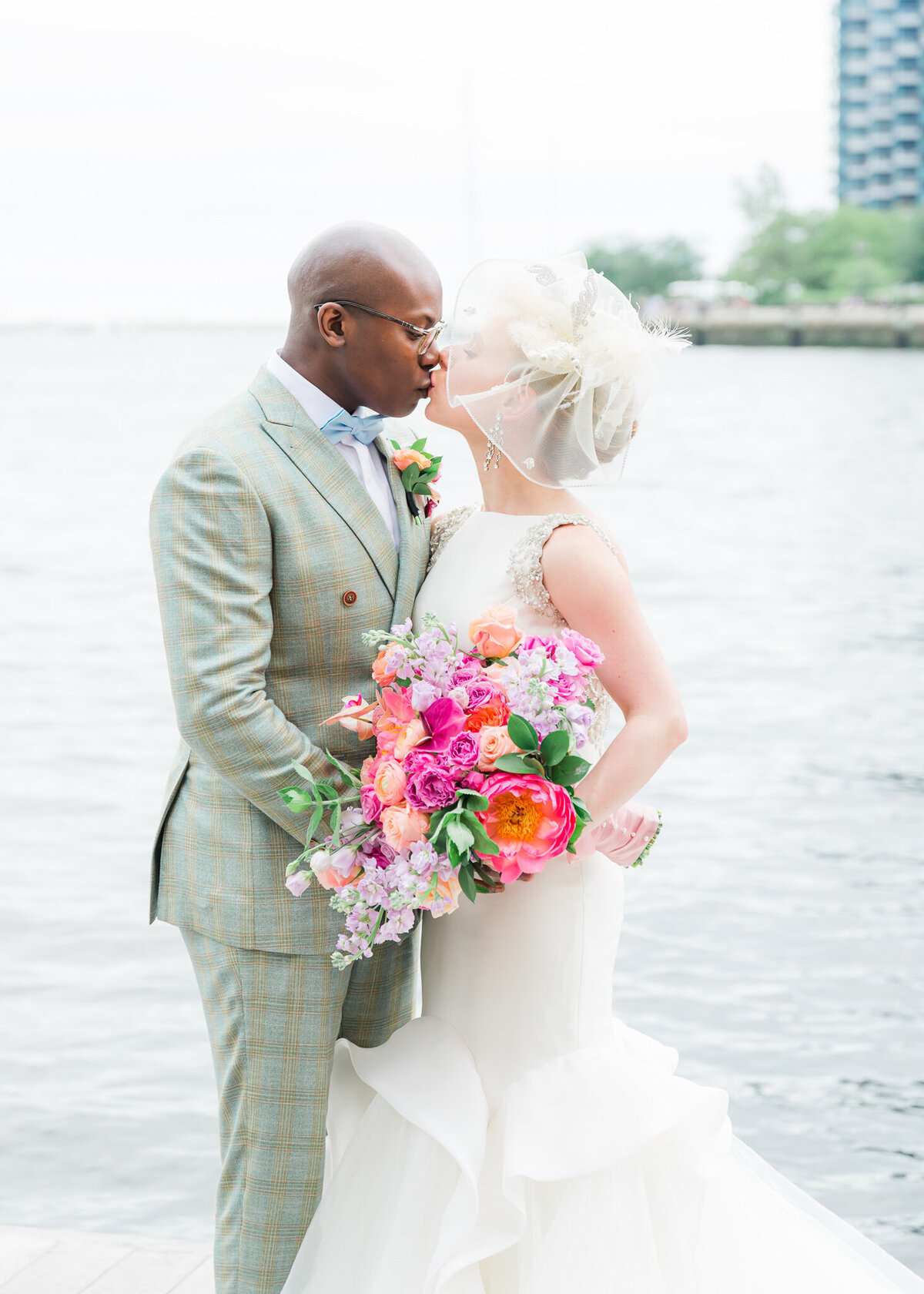Vibrant and colorful Boston Harbor Wedding (102)