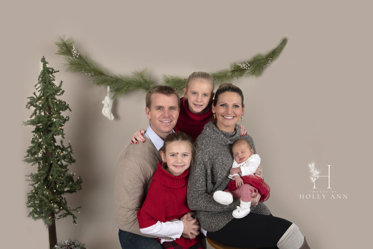 family christmas studio portrait session glens falls ny