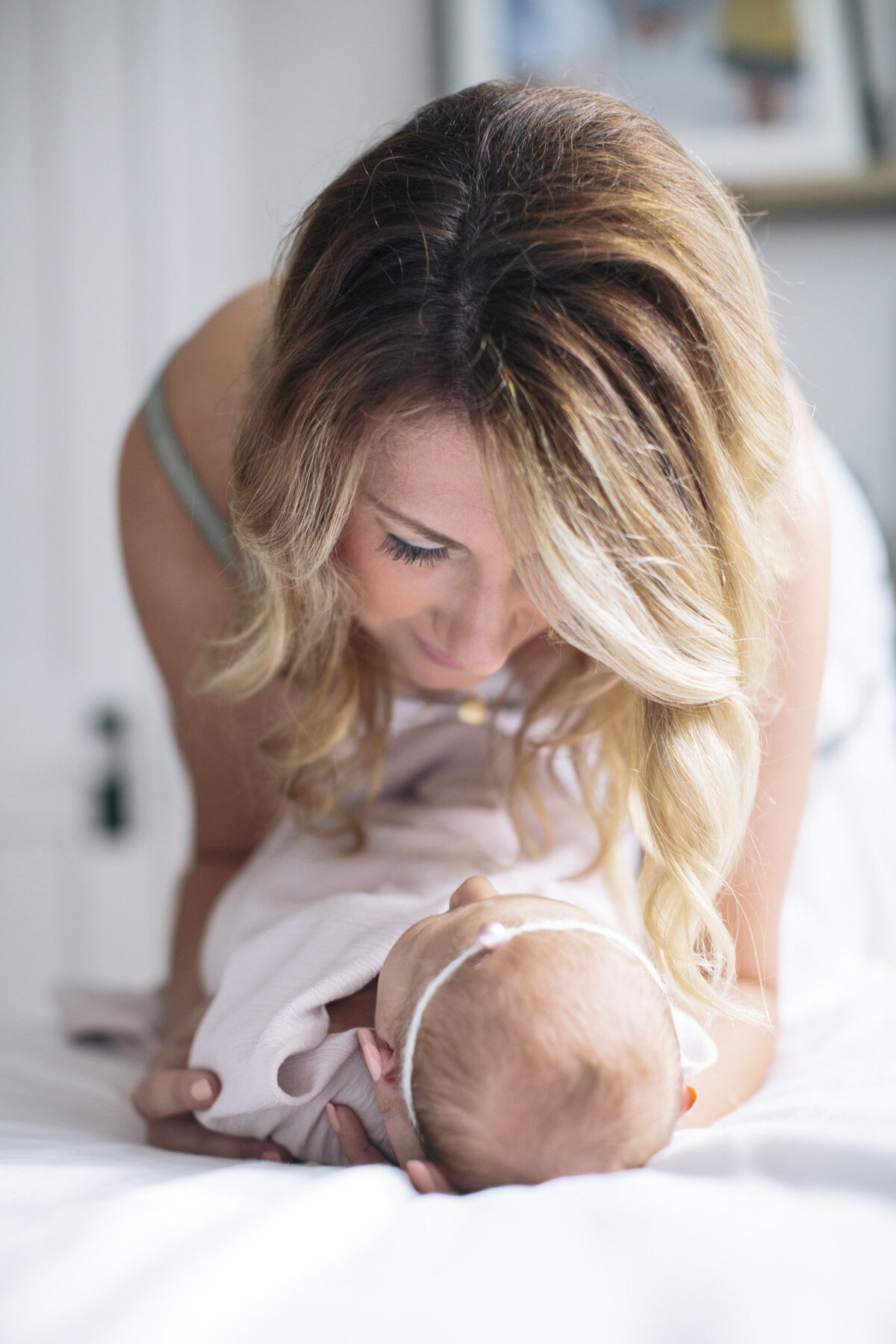 mother with newborn baby at new hampshire  maternity photography shoot