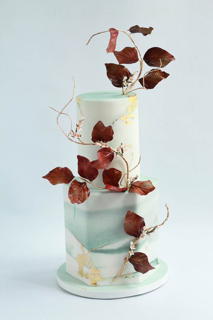 marble fondant wedding cake, Hamilton ON wedding cakes