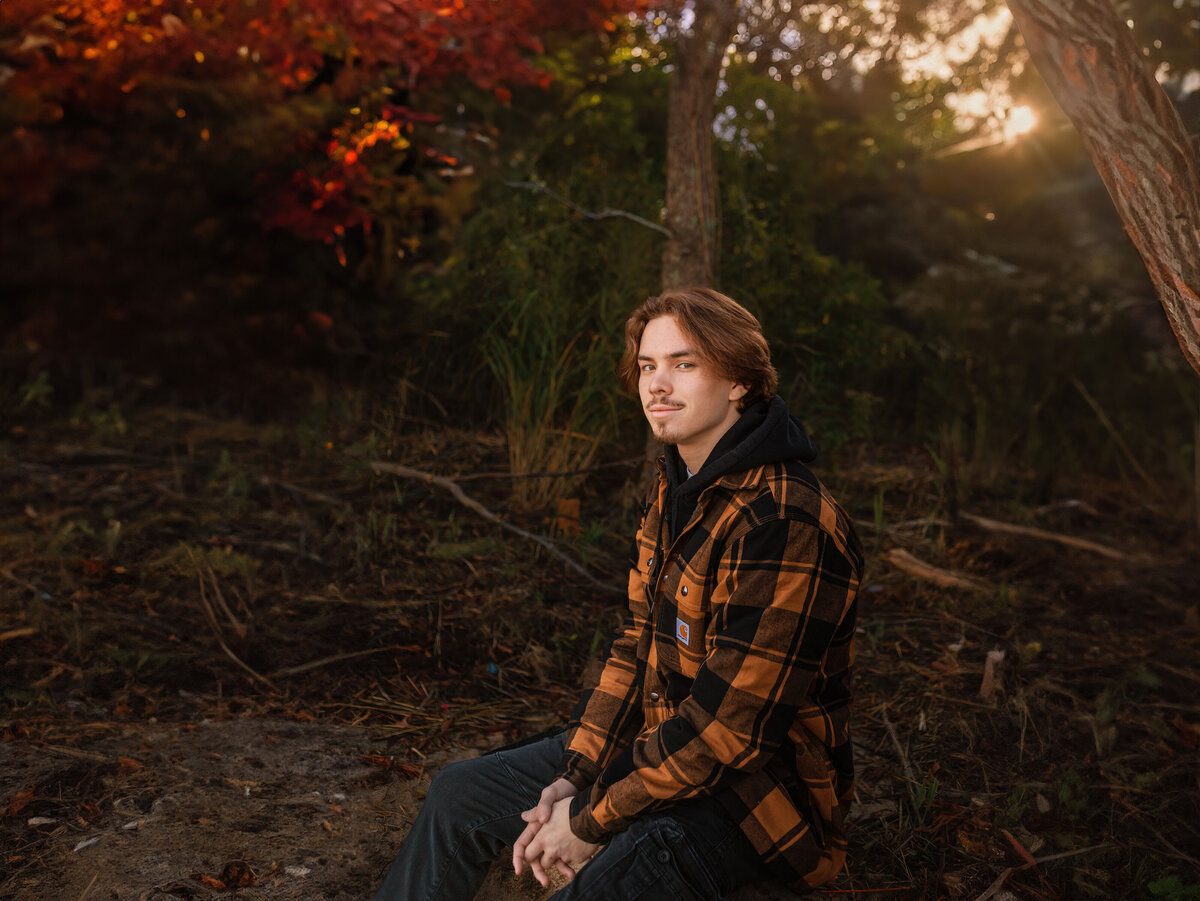 Nansemond River High School Senior Boy Senior Photoshoot Suffolk Virginia Outdoor Fall
