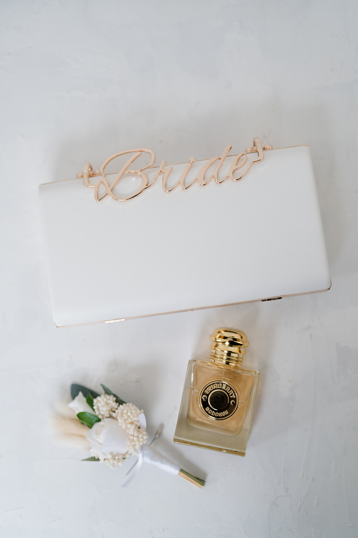 Wedding perfume and handbag