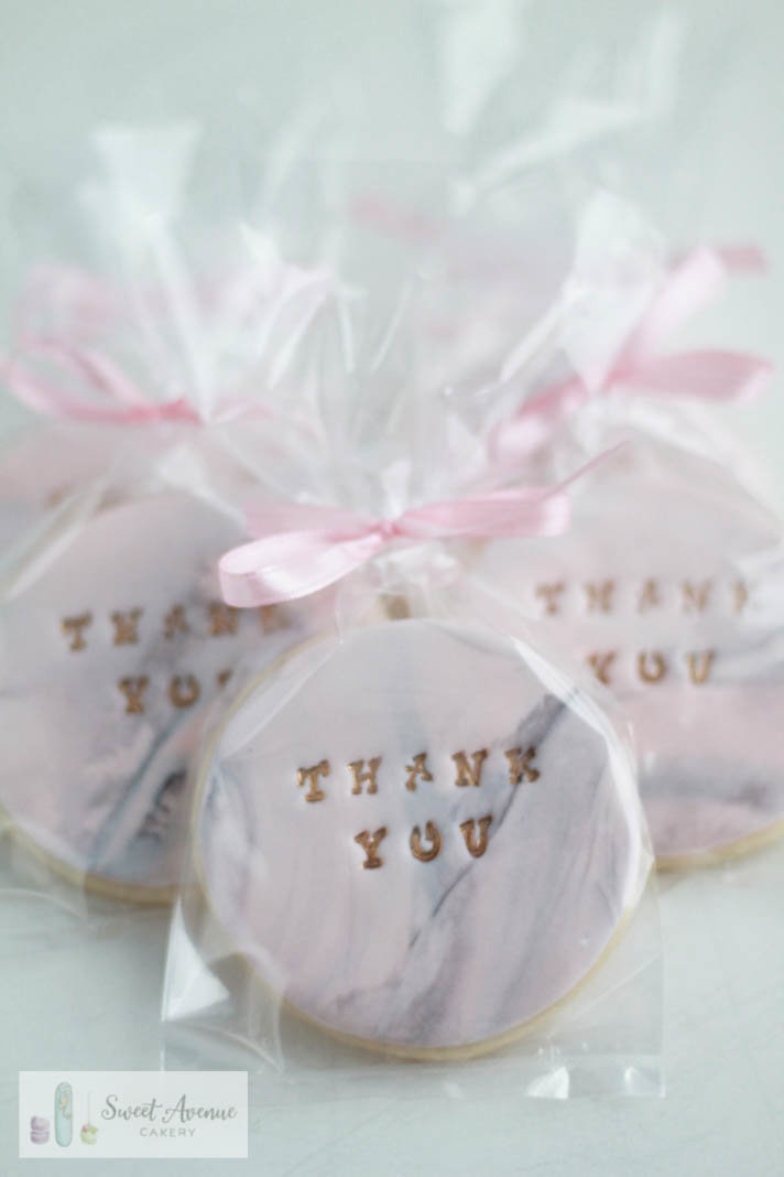 marble sugar cookie favours