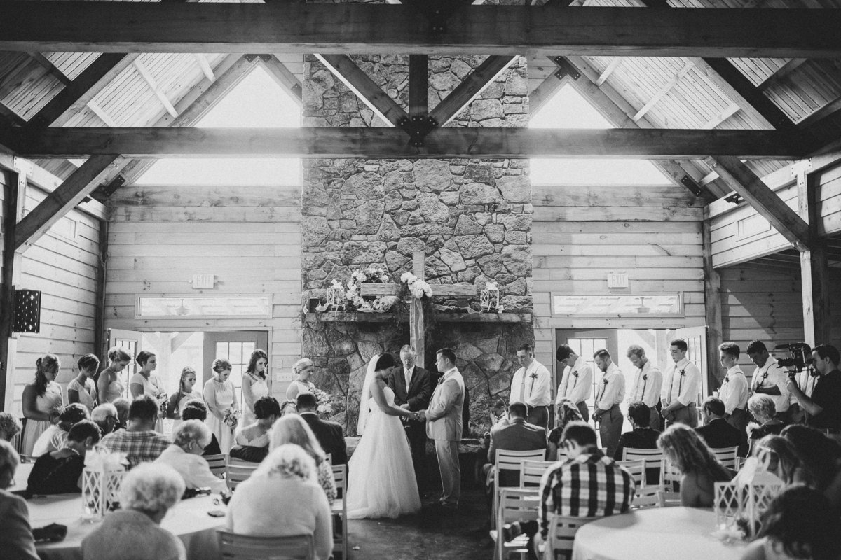 barn-wedding-ceremony-praying