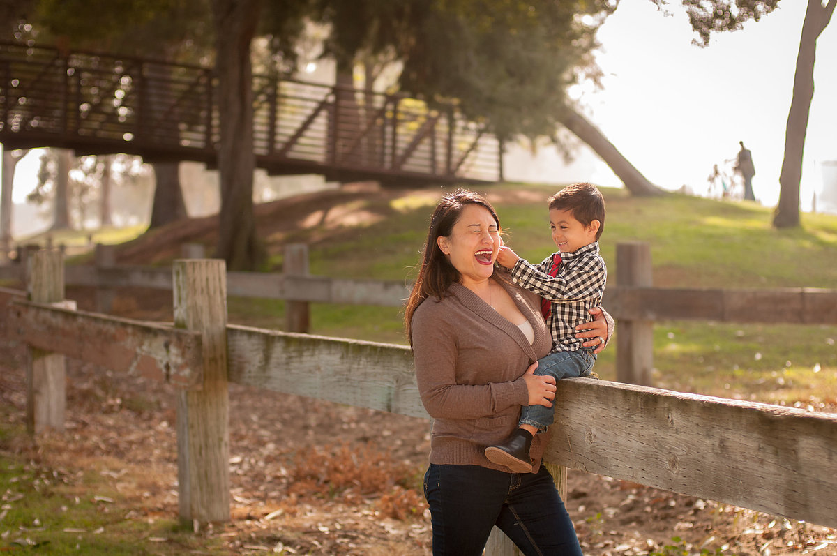 Mother and son family photography in Orange County