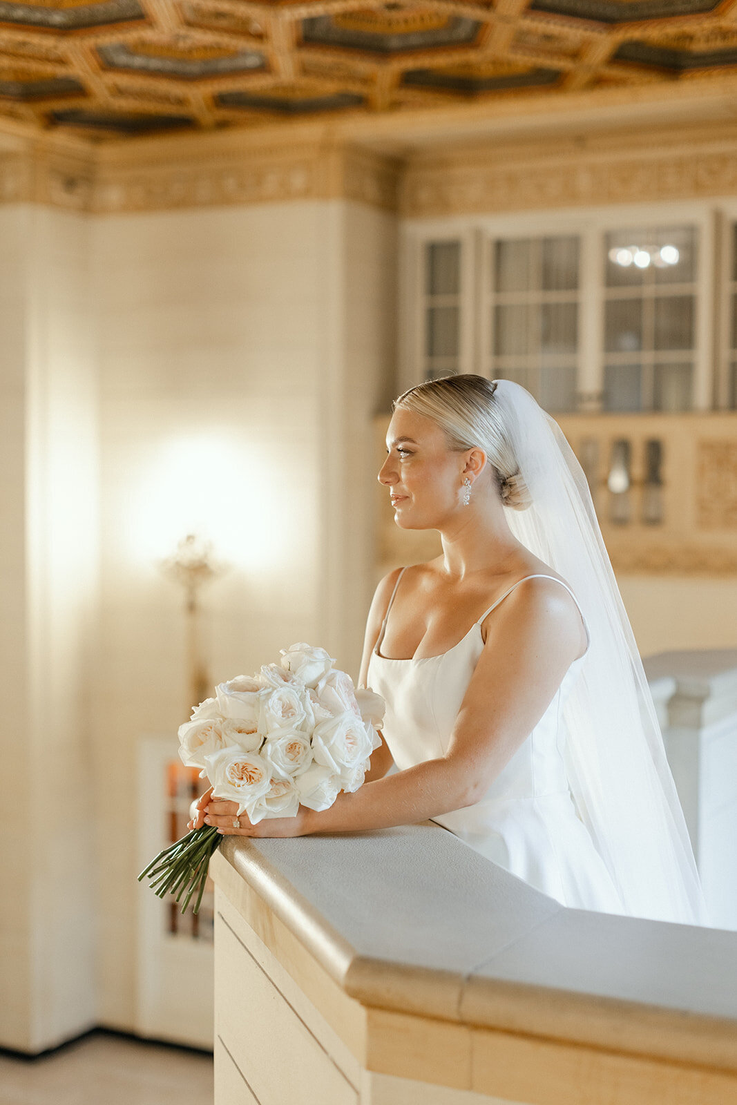 Bride and groom celebrating at the Omni William Penn Hotel wedding in Pittsburgh