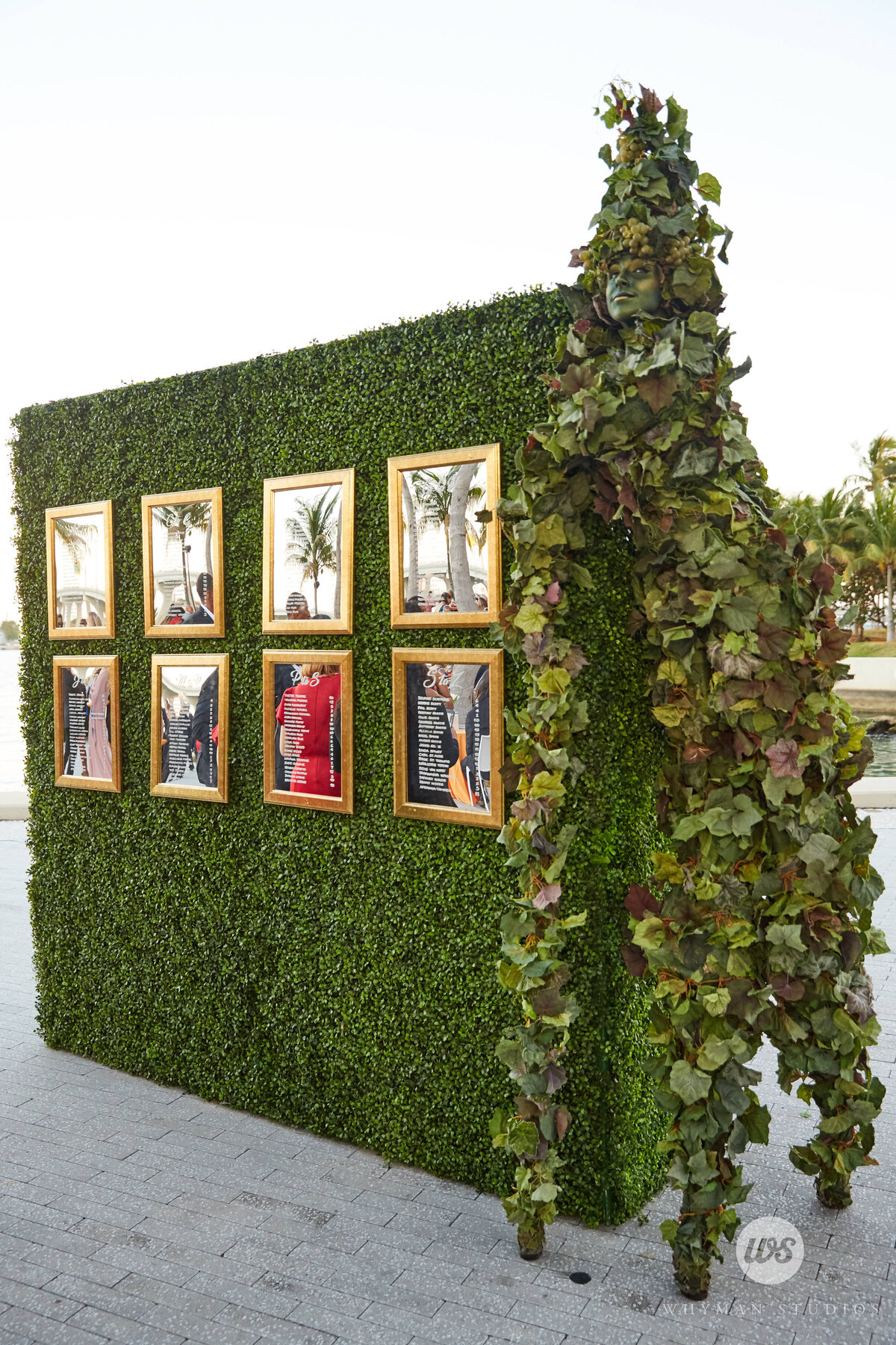 Miami Destination Wedding Plant Wall