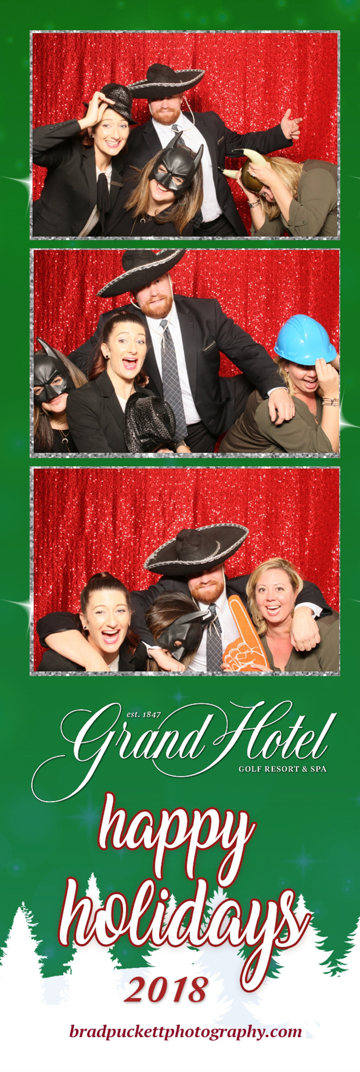 Photo Booth rental for The Grand Hotel employee Christmas Party in Point Clear, Alabama.