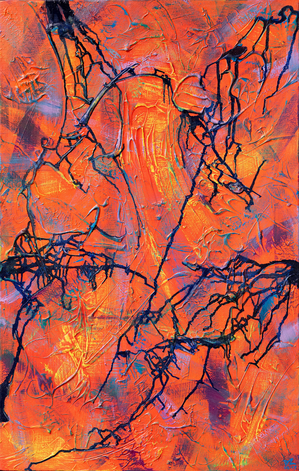 2018-08 Orange Atmosphere - 18X28 - oil on canvas unframed web