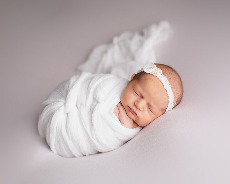 baby in white