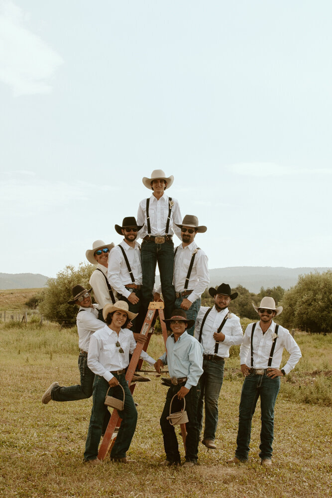 Wyoming Wedding Groomsmen Photos