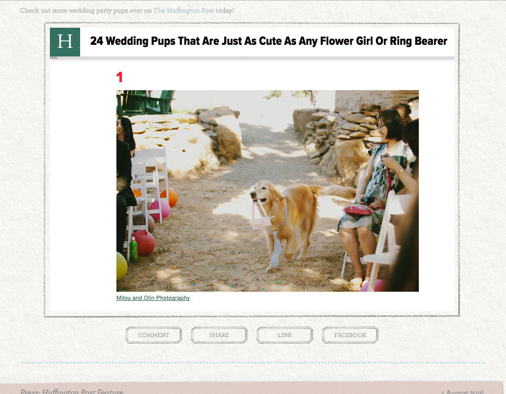 Huffington Post - Weddings by Milou & Olin
