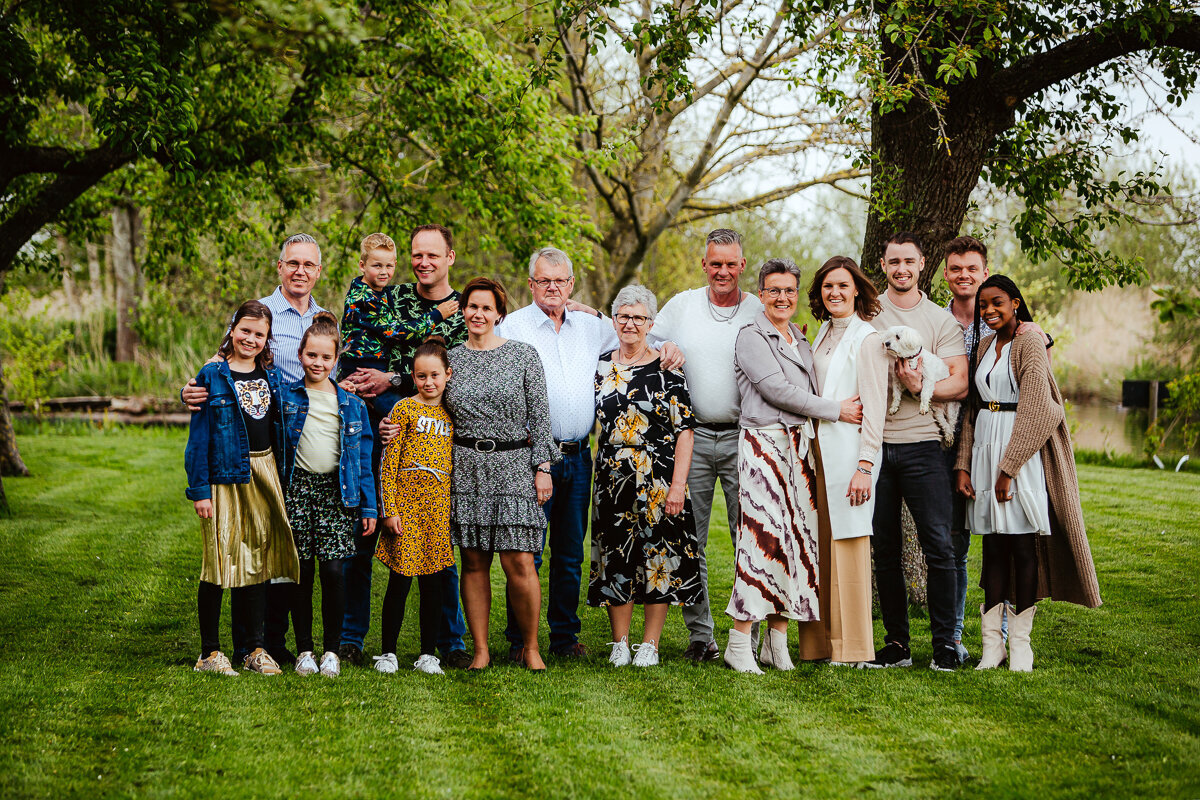 Familieshoot grote familie Drenthe