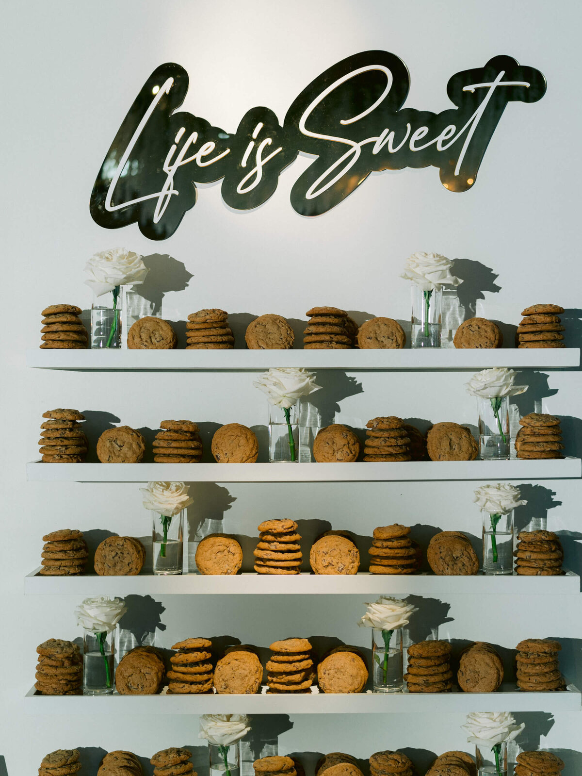 Life is Sweet dessert wall Ritz Carlton chocolate chip cookie recipe