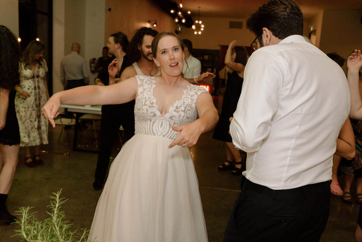 bride dancing with her new husband