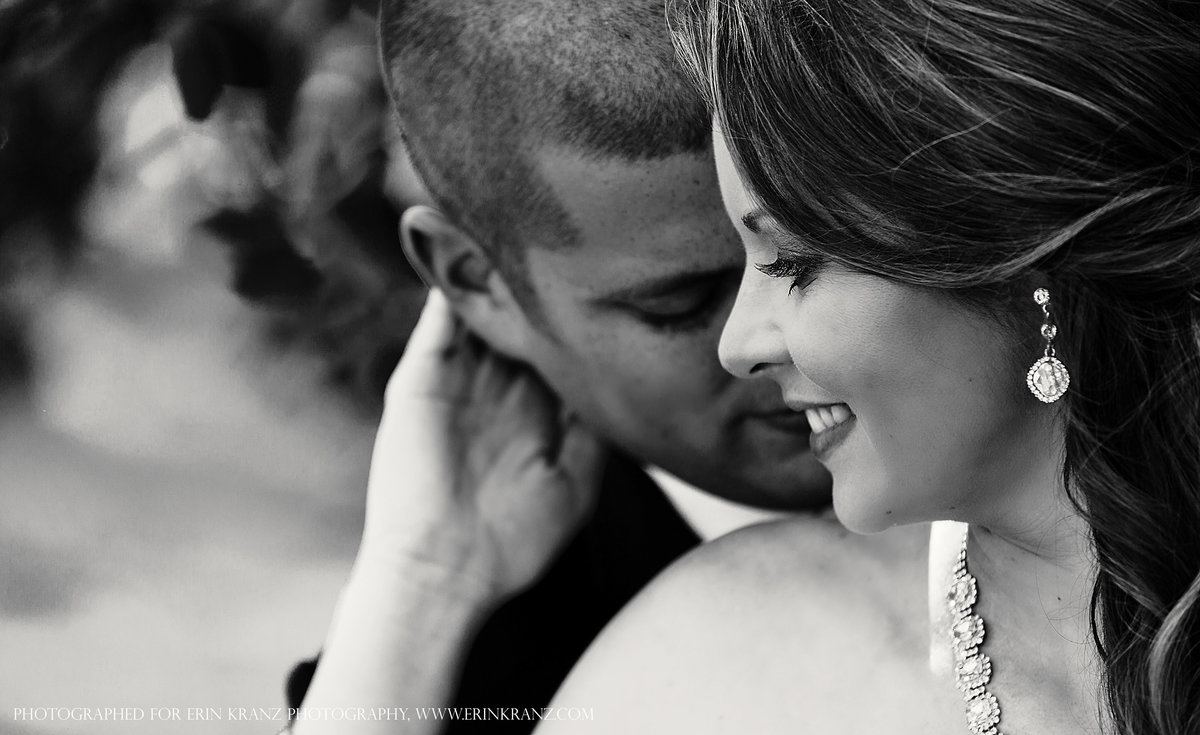 charlotte wedding photographer jamie lucido captures a close up of a bride embracing her new husband