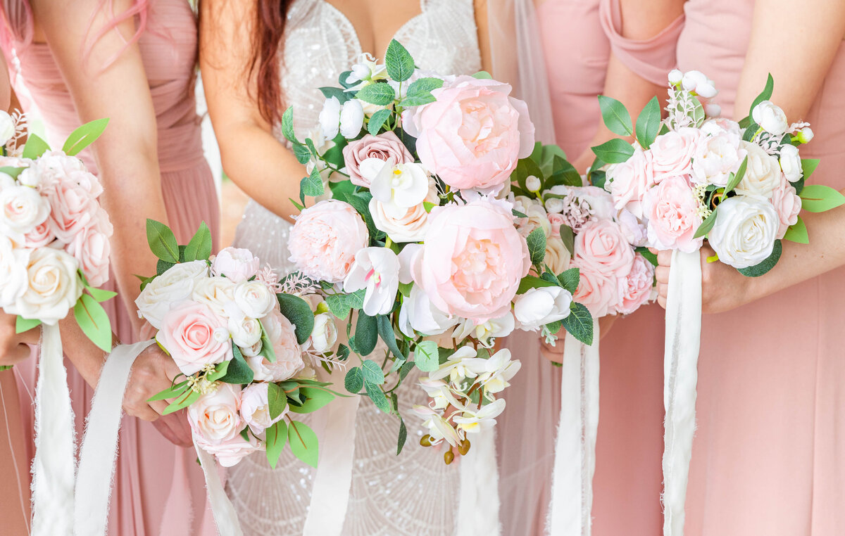 pink wedding bouquets