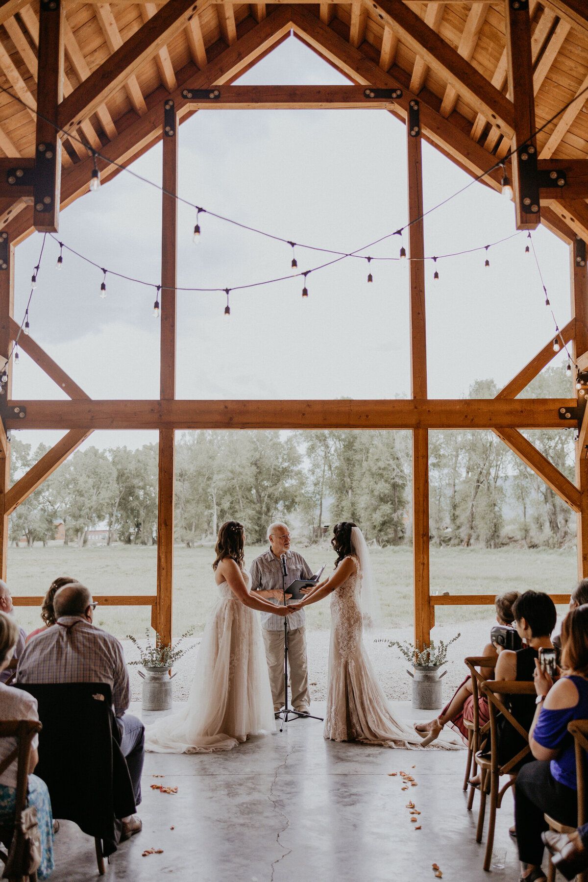 same sex couple intimate wedding ceremony in Chama, New Mexico