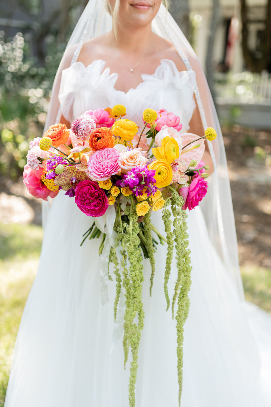 spring colorful wedding bouquet