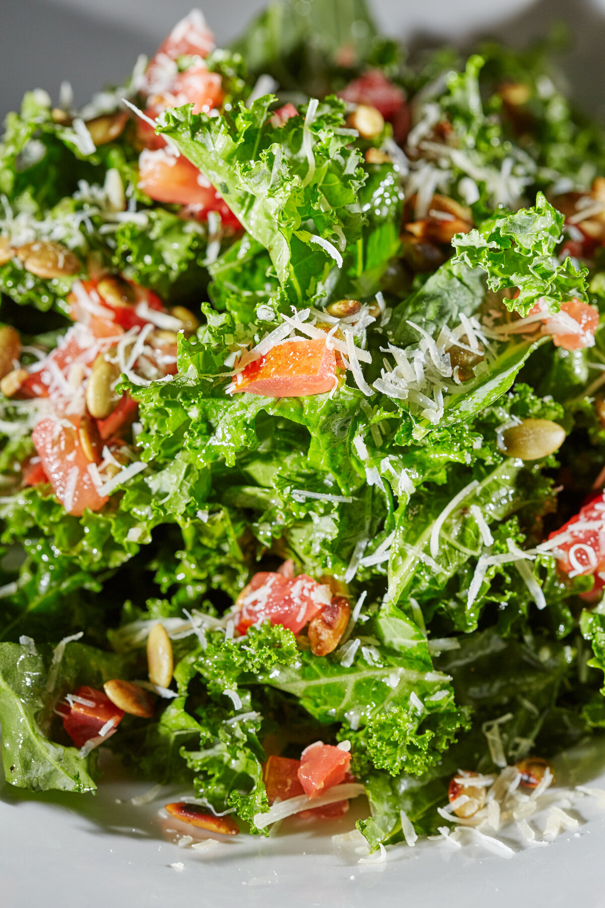 Close up view of a salad