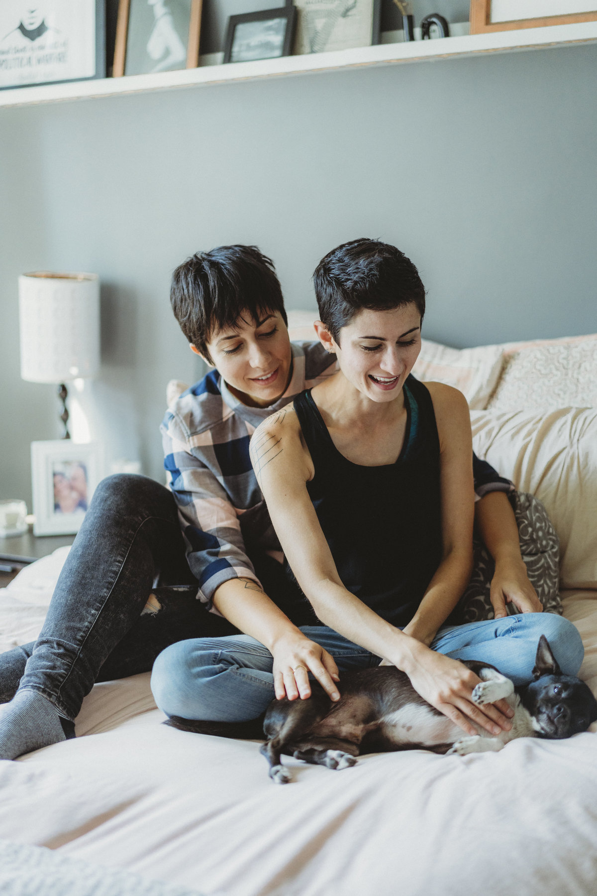 LESBIAN IN HOME COUPLES PHOTOGRAPHY SESSION