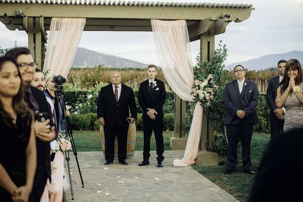 Wedding Photograph Of Groom And Father Of The Groom in Black Suit Los Angeles