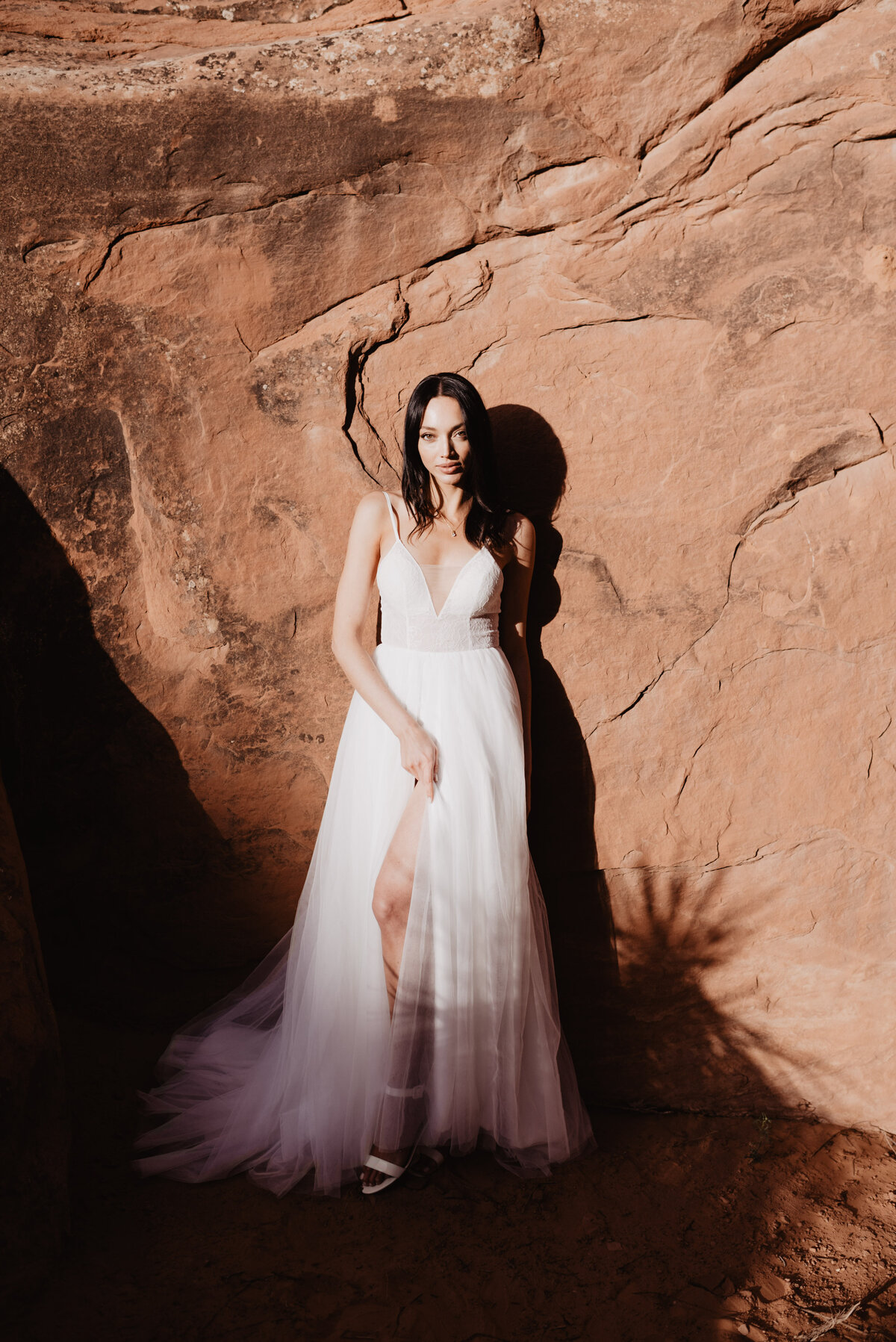 Utah elopement photographer captures bride during bridal portraits