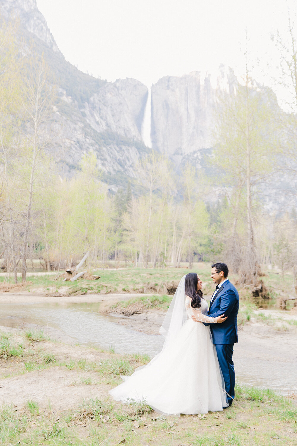 Yosemite national park wedding deckled edge french blue invitation 6
